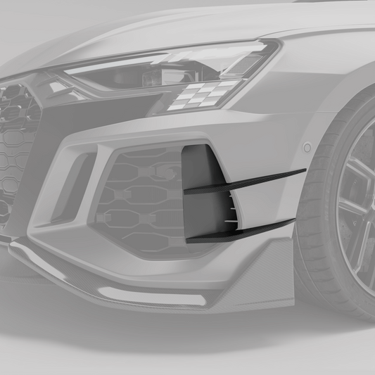 RS3 8Y carbon canard set profile detail view