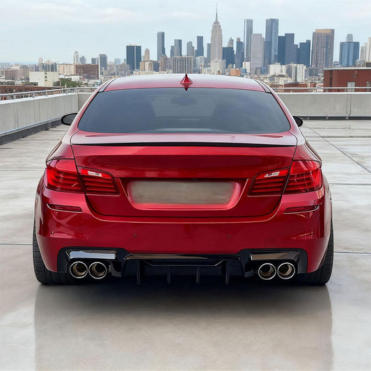 Gloss Black Diffuser for BMW 5 Series F10(2010-2017)(Double Dual Out)