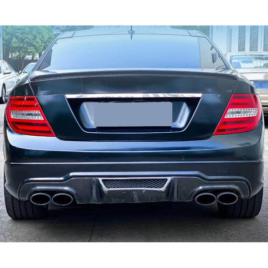 AMG Style Carbon Fiber Rear Diffuser for Mercedes Benz C63 W204 Facelift (2011-2015)