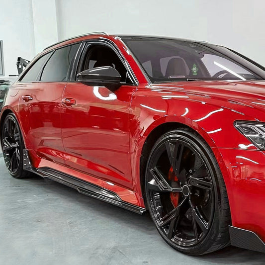 ST Style Carbon Fiber Side Skirts for Audi RS6 C8, RS7 C8 (2019–2024)