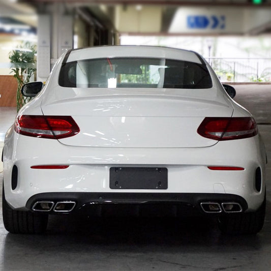Carbon Fibe Racing Rear Bumper Diffuser Fit For Benz C Class A205 C205 C63 AMG(2014-2018)