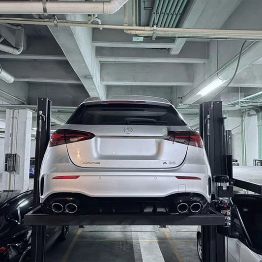 Gloss Black Exhaust Tips for Mercedes Benz A-Class W177 A35 A45 Hatchback (2018+)