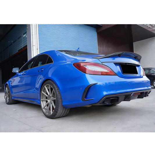 ST Style Carbon Fiber Rear Bumper Vents Trim for Mercedes Benz CLS C218 Facelift (2015–2017)