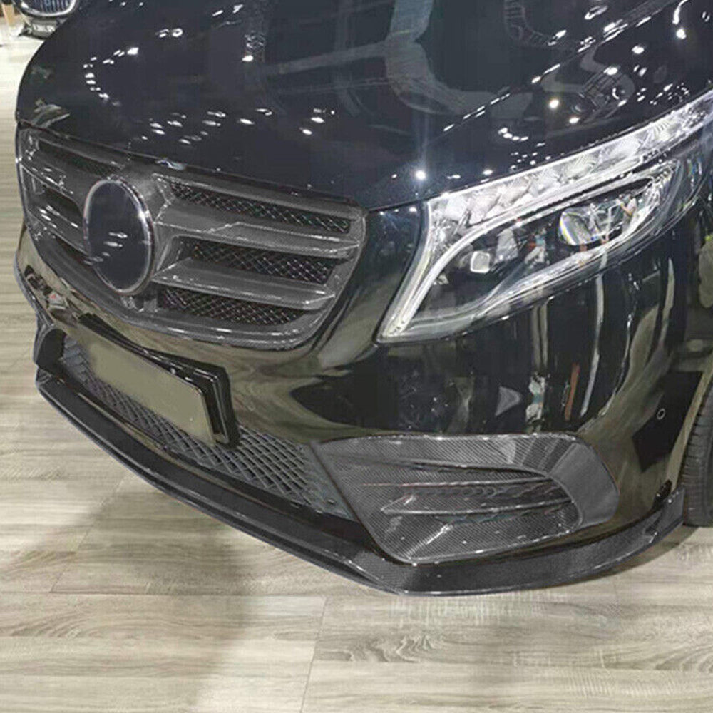 ST Style Carbon Fiber Front Lip For Mercedes Benz Vito W447 Facelift (2020–2023)