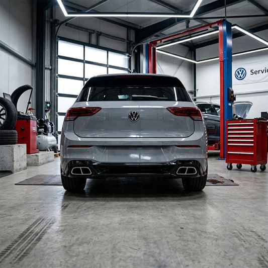 Gloss Black Rear Diffuser for Volkswagen Golf MK8 R-Line 2020+