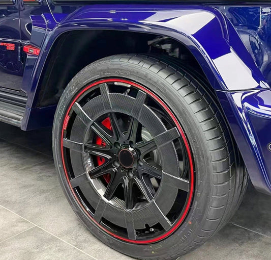ST Style Carbon Fiber Wheel Hub Cover For Mercedes Benz G‑Class W463A Pre‑Facelift (2019–2023)