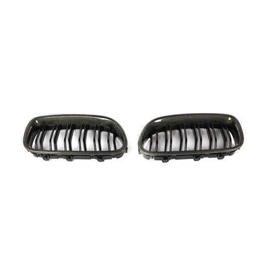 ST Style Carbon Fiber Dual Slat Front Grille for BMW 5 Series F10/F11 (2010–2017)