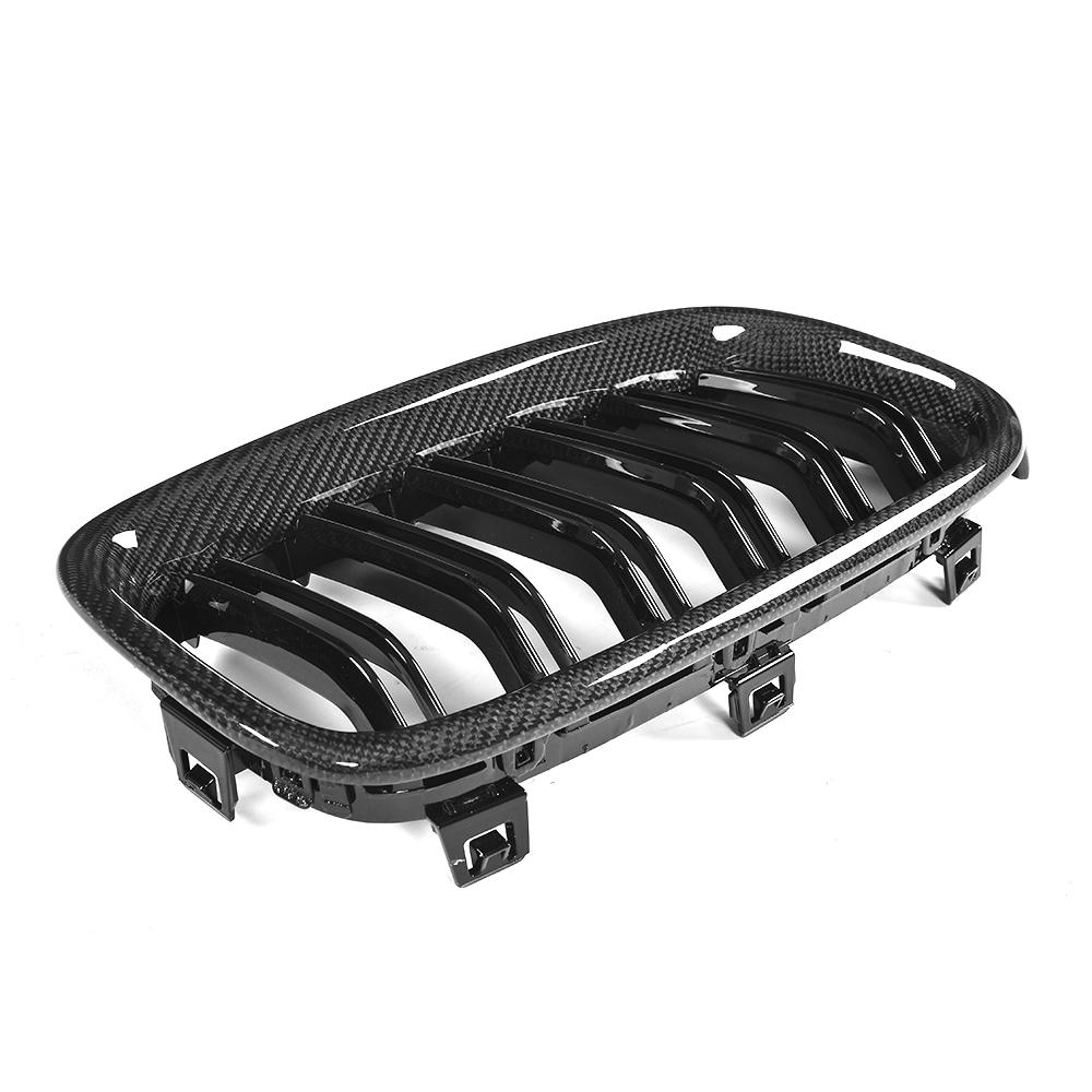 M3 Style Gloss Black Dual Slat Carbon Fiber Front Grille for BMW 3 Series F30(2012-2019)