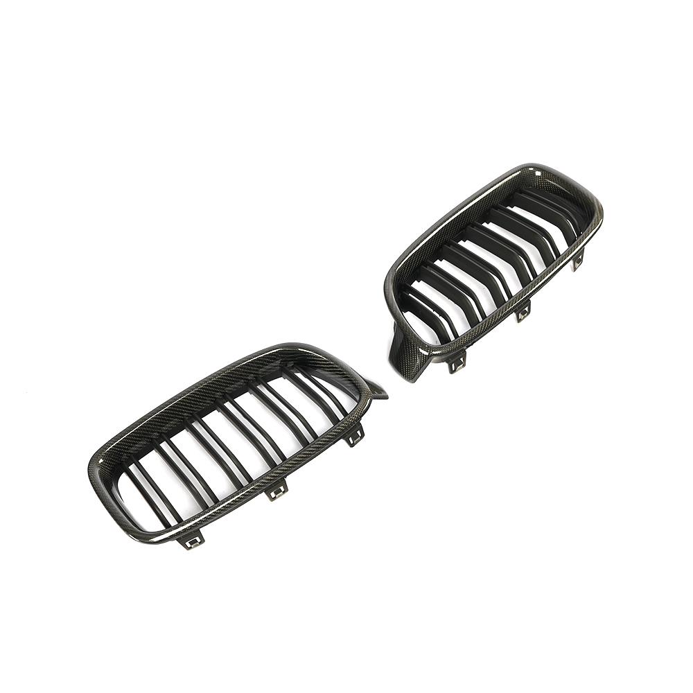 M3 Style Matte black Dual Slat Carbon Fiber Front Grille for BMW 3 Series F30(2012-2019)