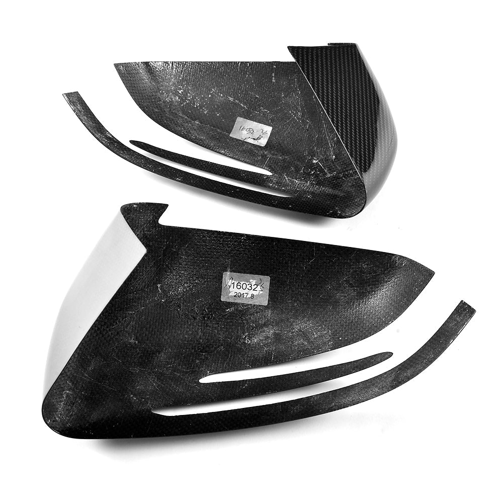 ST Style Carbon Fiber ADD ON Mirror Caps for Mercedes Benz E-Class W204 C63 AMG Facelift (2011-2015)