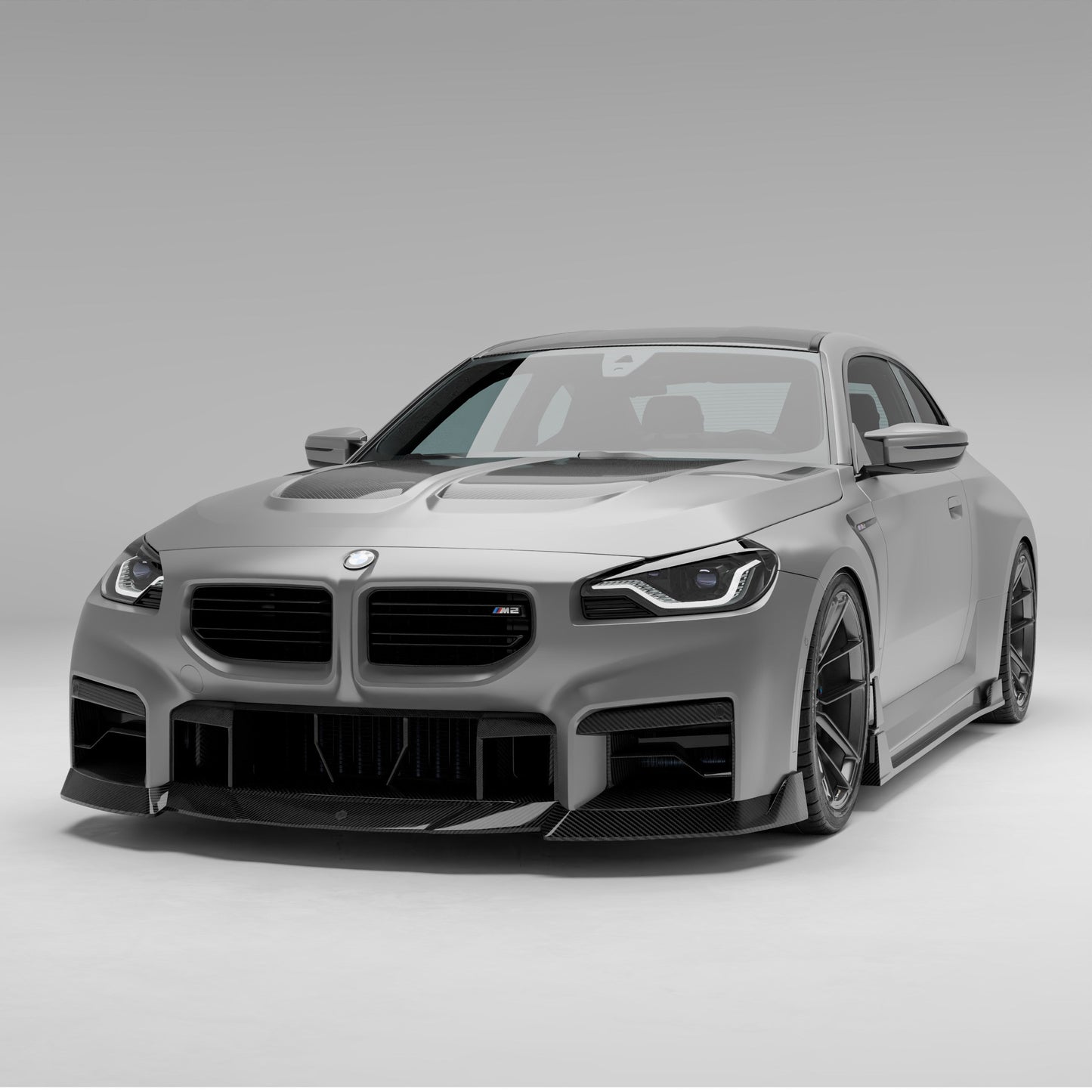 BMW M2 G87 carbon front inlet fitment close-up