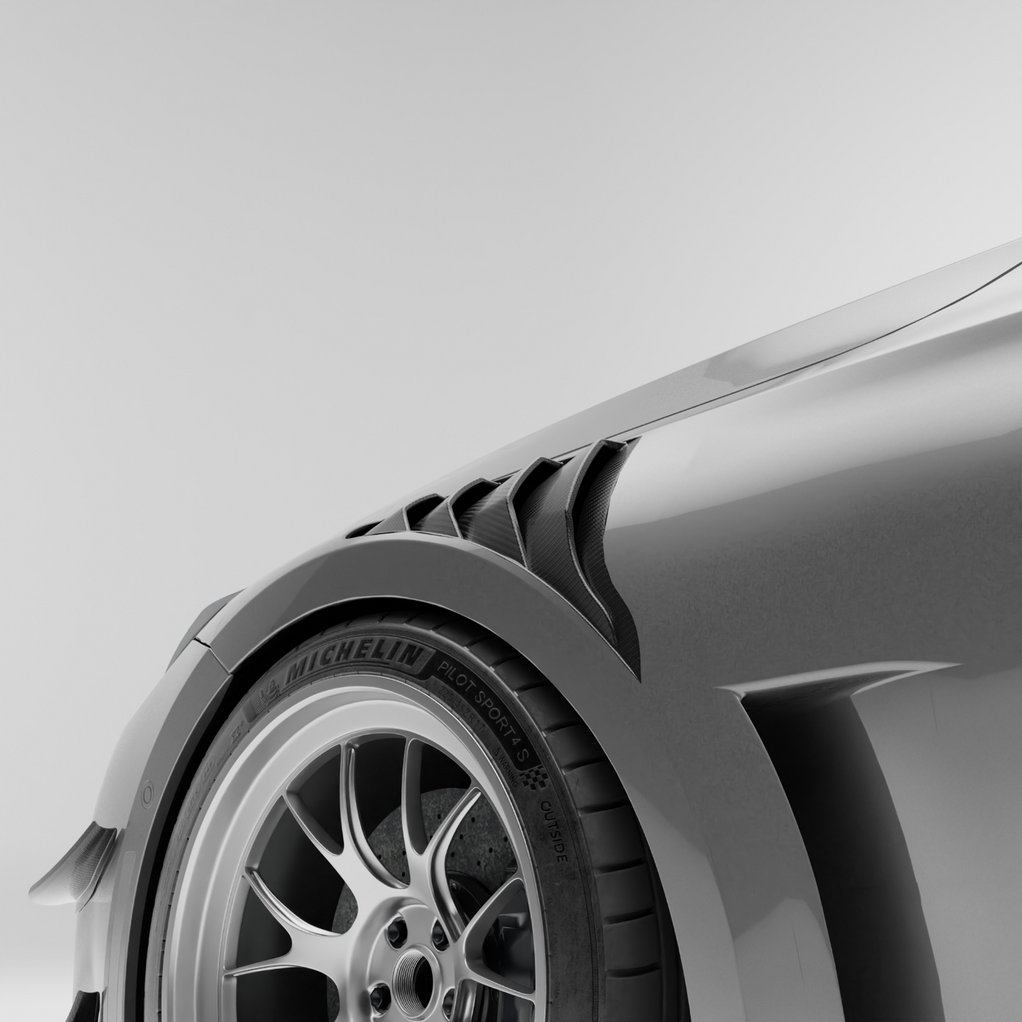 BMW M2 G87 carbon fiber front fender front three quarter view