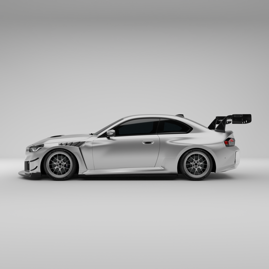 BMW M2 G87 carbon fiber front splitter close up detail