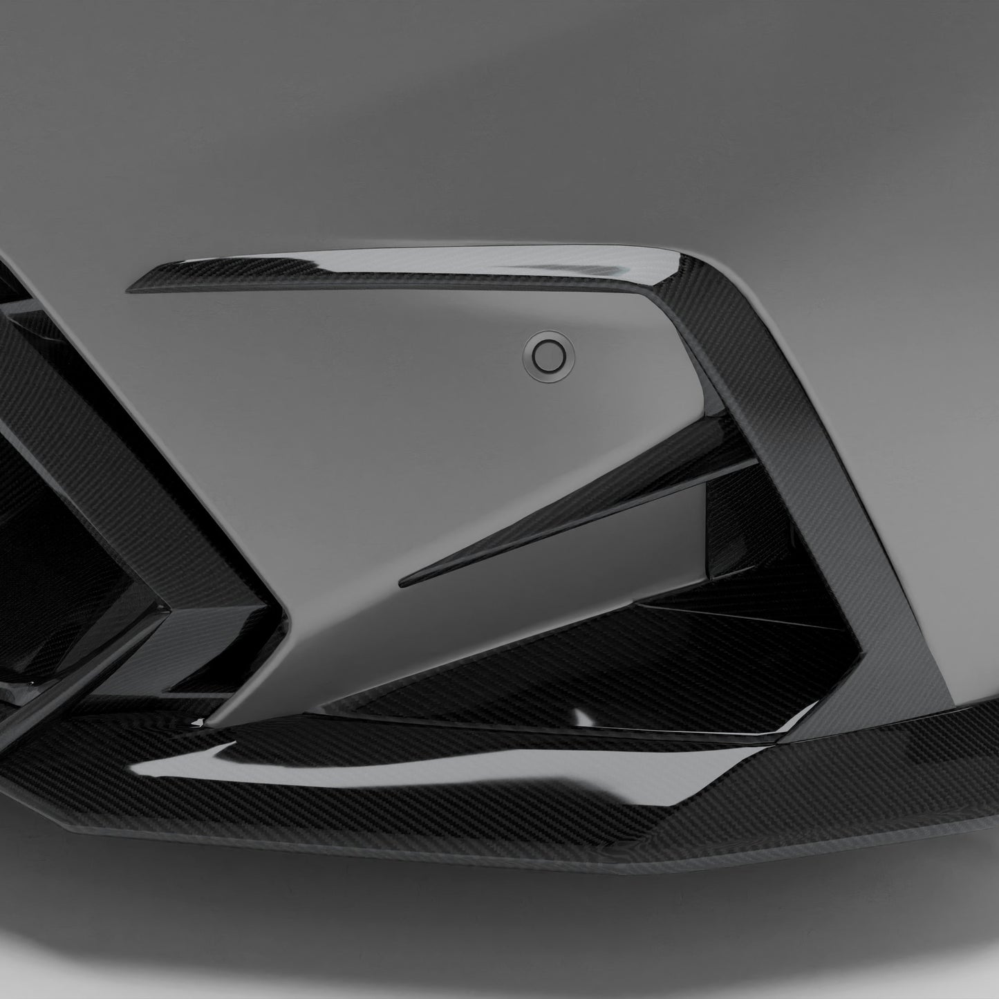 BMW M5 G99 Touring front canard installed close up