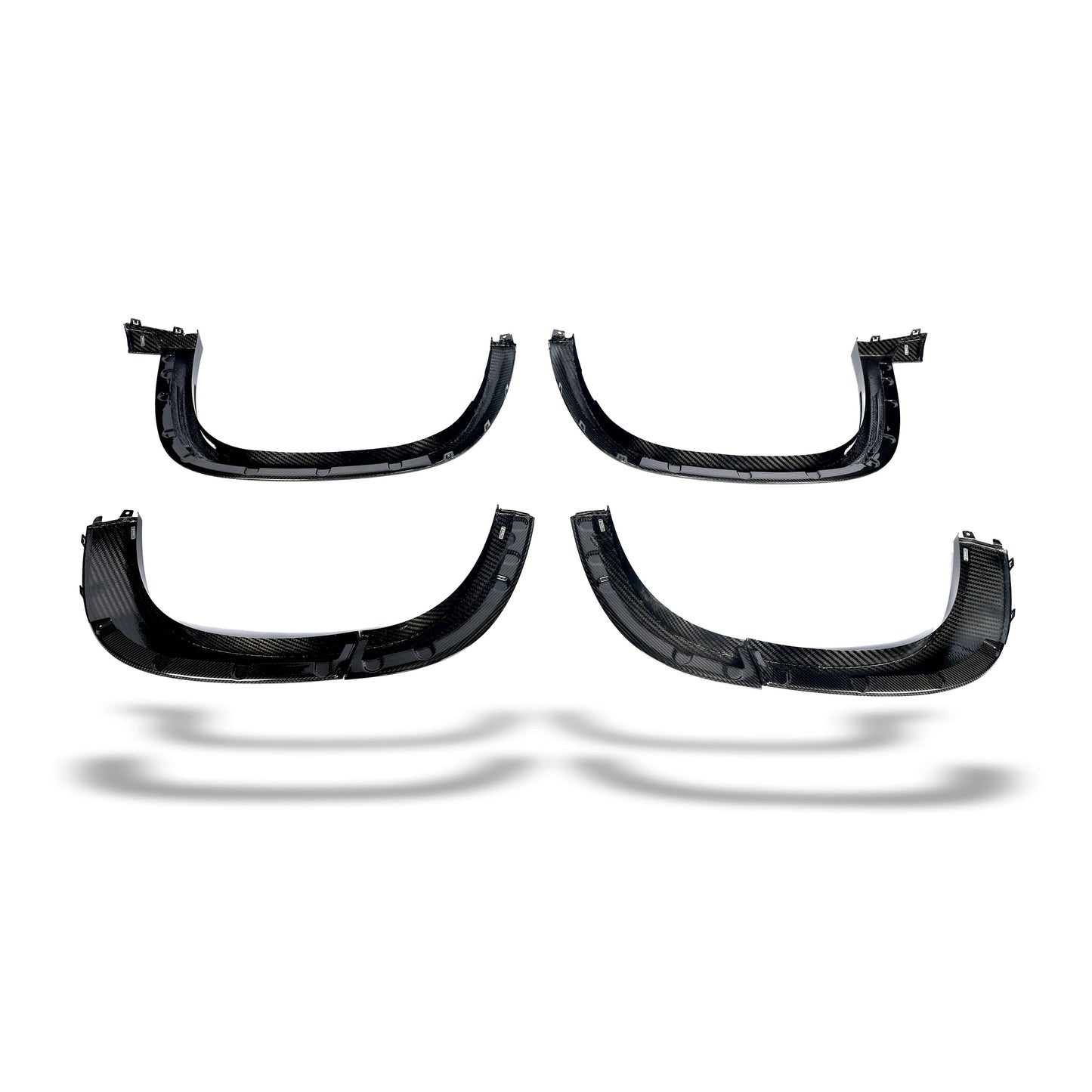 BMW XM G09 carbon fiber wheel arch cover trim mounted view five
