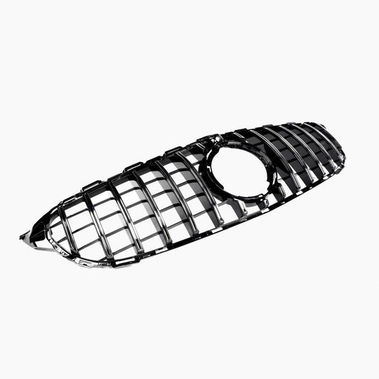 Silver-Plated Front Grille For Mercedes Benz C-Class W205 Facelift (2019-2021)