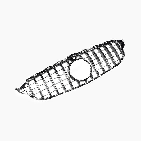 Silver-Plated Front Grille For Mercedes Benz C-Class W205 Pre-Facelift (2014-2018)