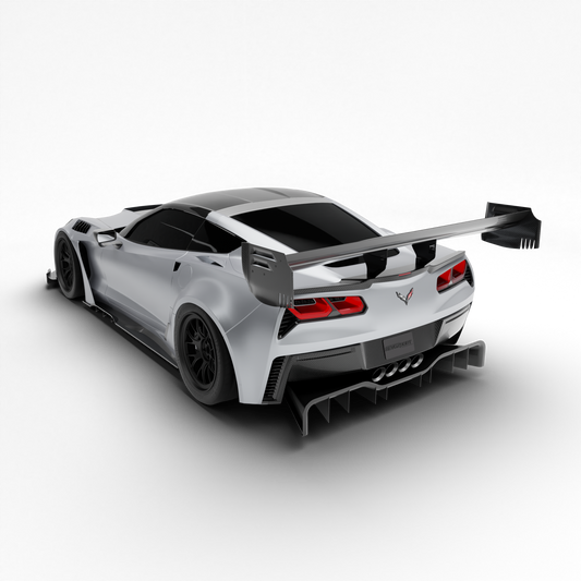 Corvette C7 carbon fiber body kit, front three-quarter configurator view