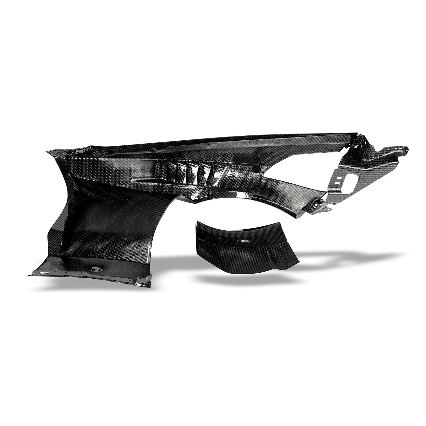 Corvette C7 carbon fiber front fender, full panel studio view