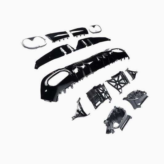 Gloss Black Rear Diffuser for Mercedes Benz A45 AMG W177 Sedan (2020+)
