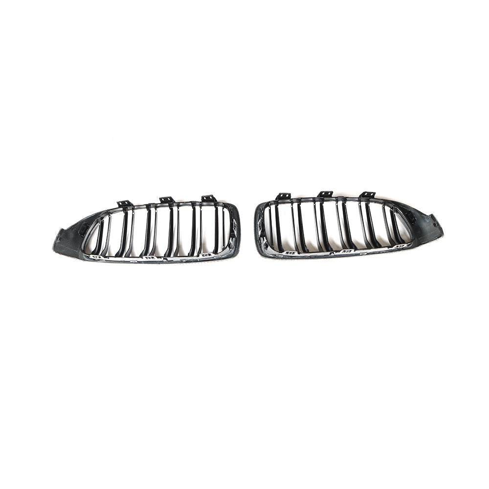 Dual Slat Carbon Fiber Front Grille for BMW 4 Series M3 M4 F80/F82/F83/F32/F33/F36 (2014-2020)