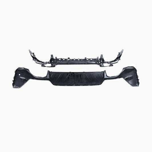 BMW 3 Series G20 (2022–present) G20 LCI 340 MP Rear Diffuser With Silver Tips Gloss Black