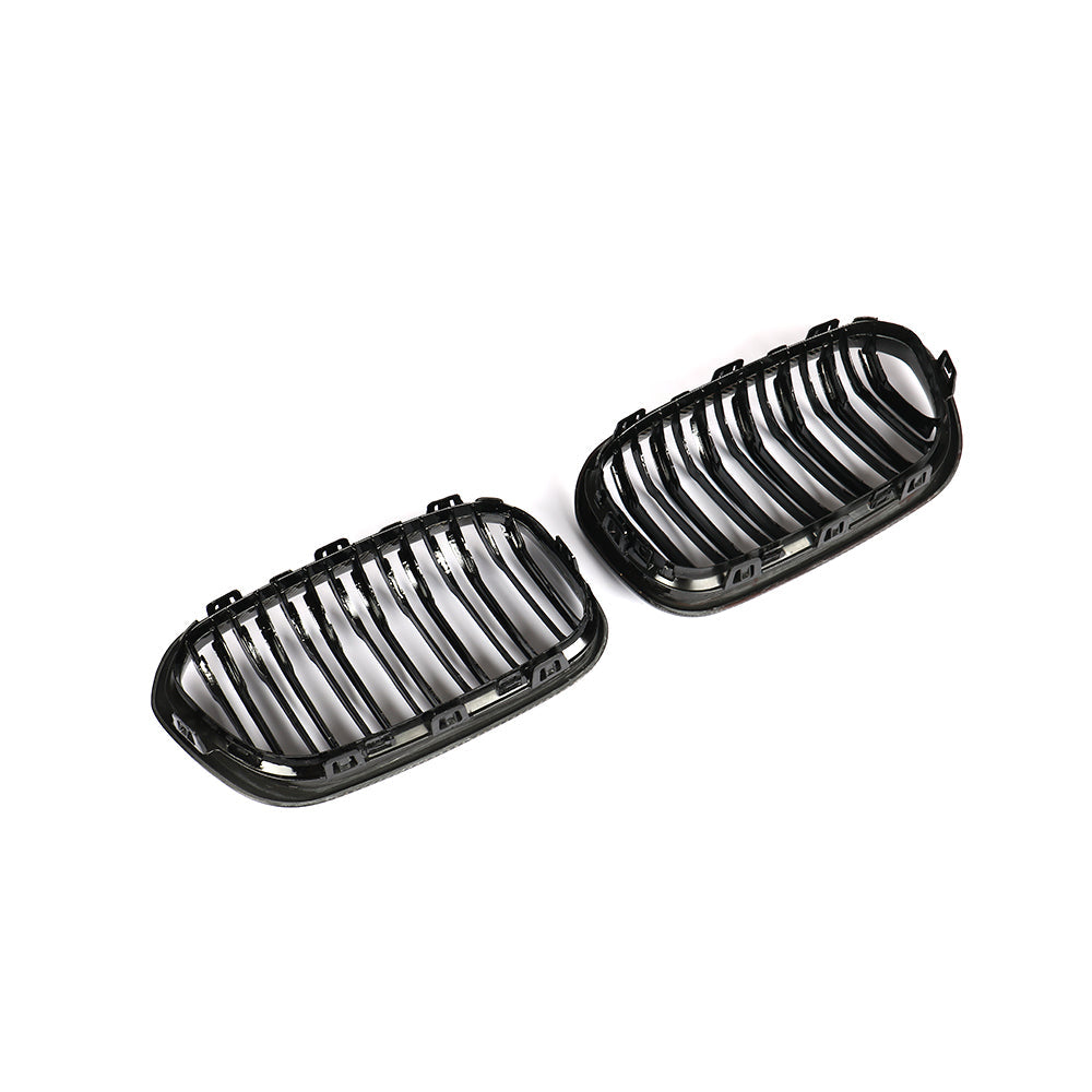 Gloss Dual Slat Carbon Fiber Kidney Grille for BMW 1 Series F20, F21 LCI (2015-2019)