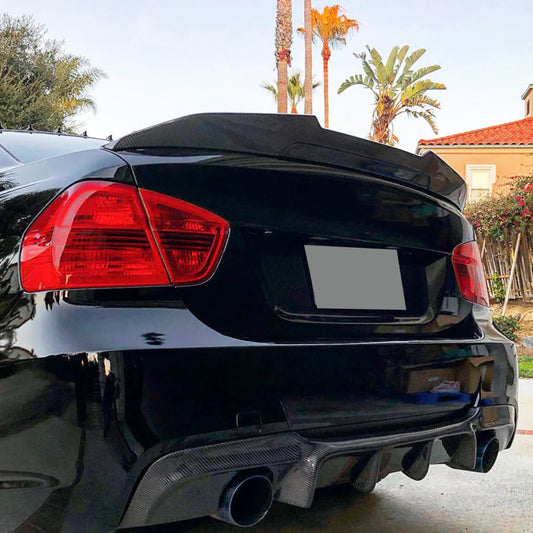 PSM Style Carbon Fiber Trunk Spoiler for BMW 3 Series E90 (2005-2012)