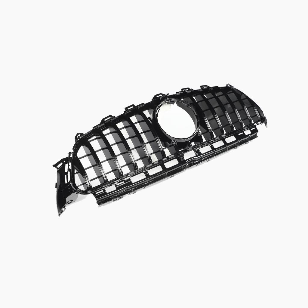 ST Style Gloss Black Front Hood Grill Grille For Mercedes Benz W213 E43 E53 AMG E200 E250 E300 E400 E500 (2017-2020)