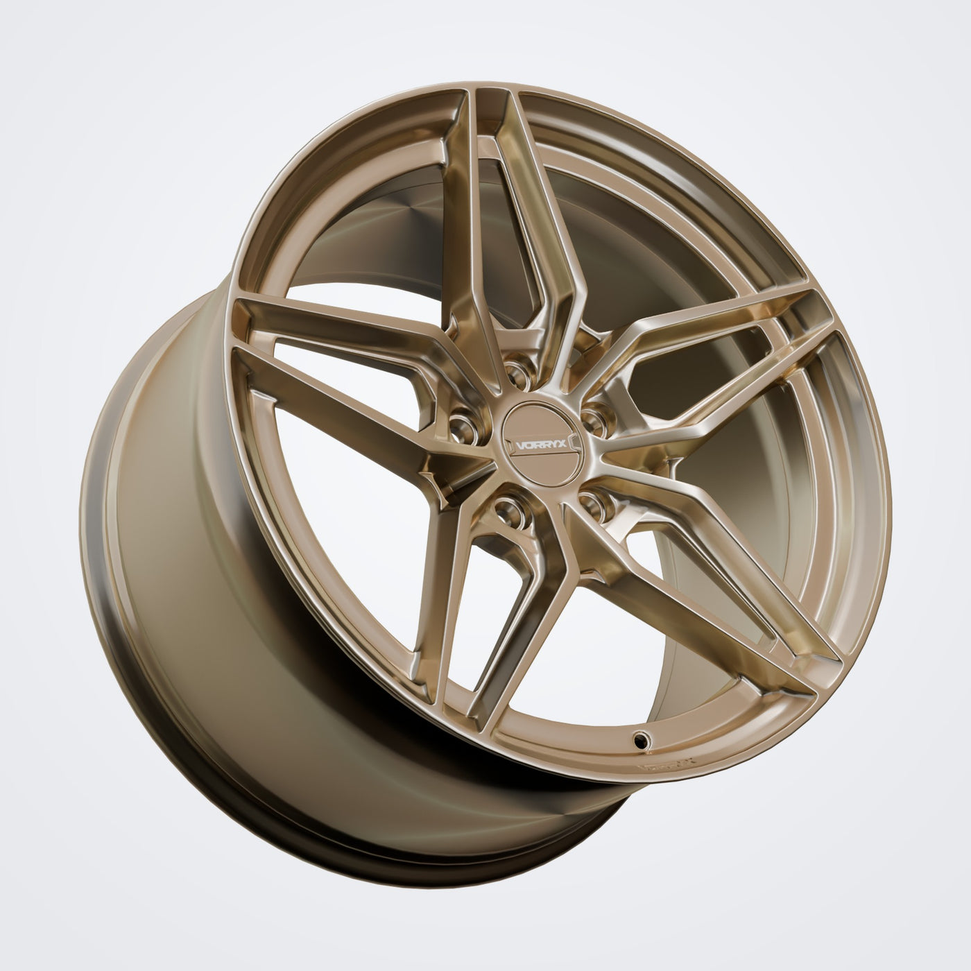VX-02 forged wheel - Bronze, three-quarter view