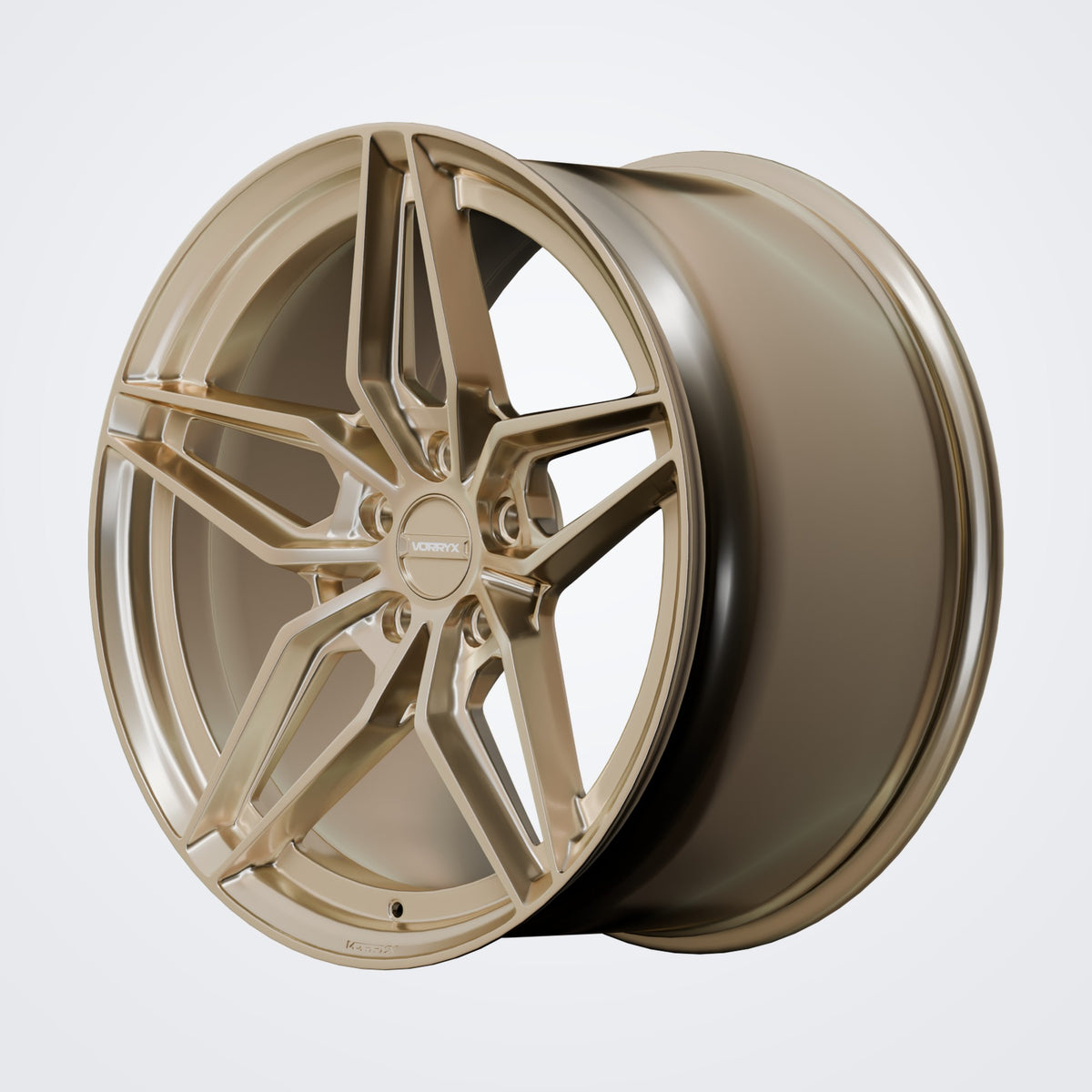 VX-02 forged wheel - Bronze, deep three-quarter view