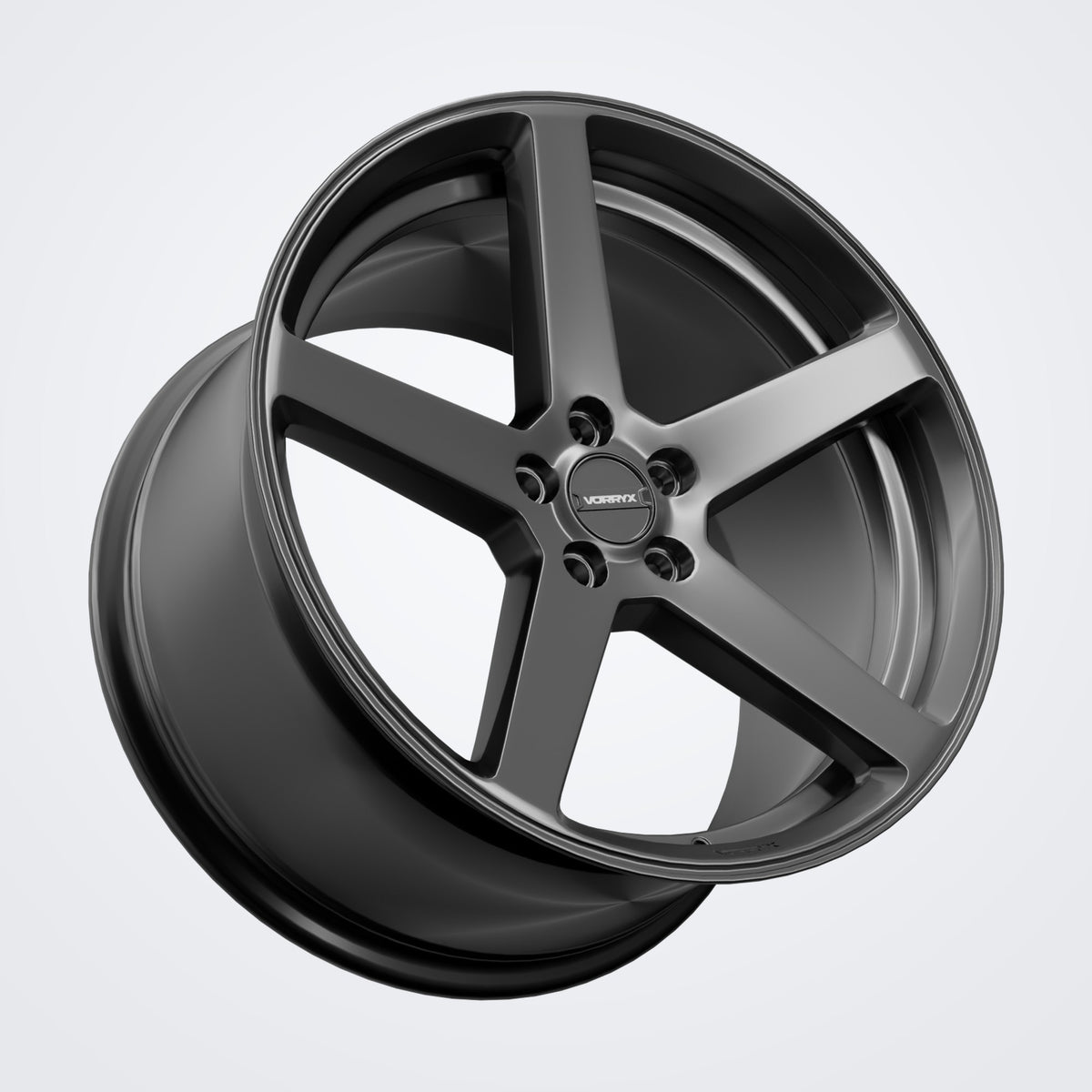 VX-06 forged wheel - Black, three-quarter view
