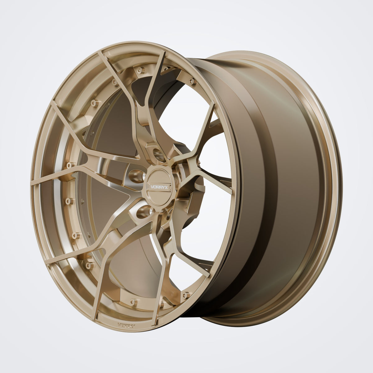 VX-08 forged wheel - Bronze, deep three-quarter view
