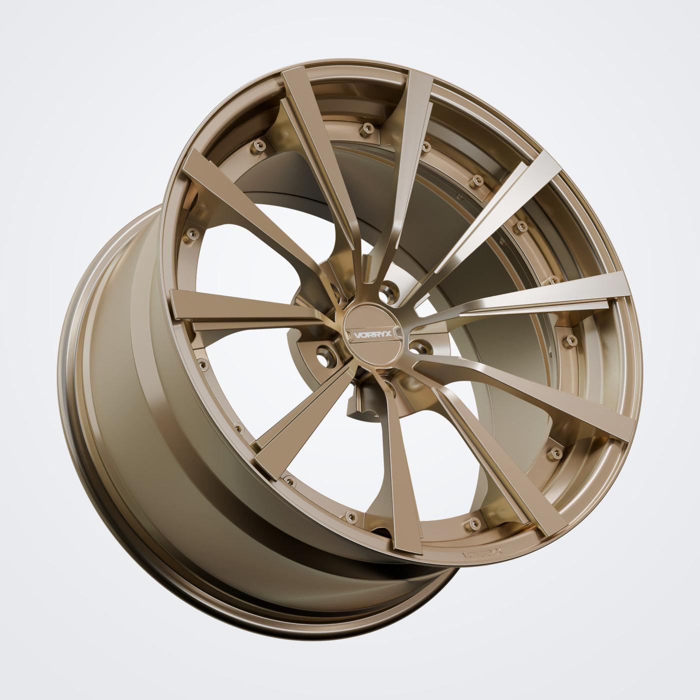 VX-09 forged wheel - Bronze, three-quarter view