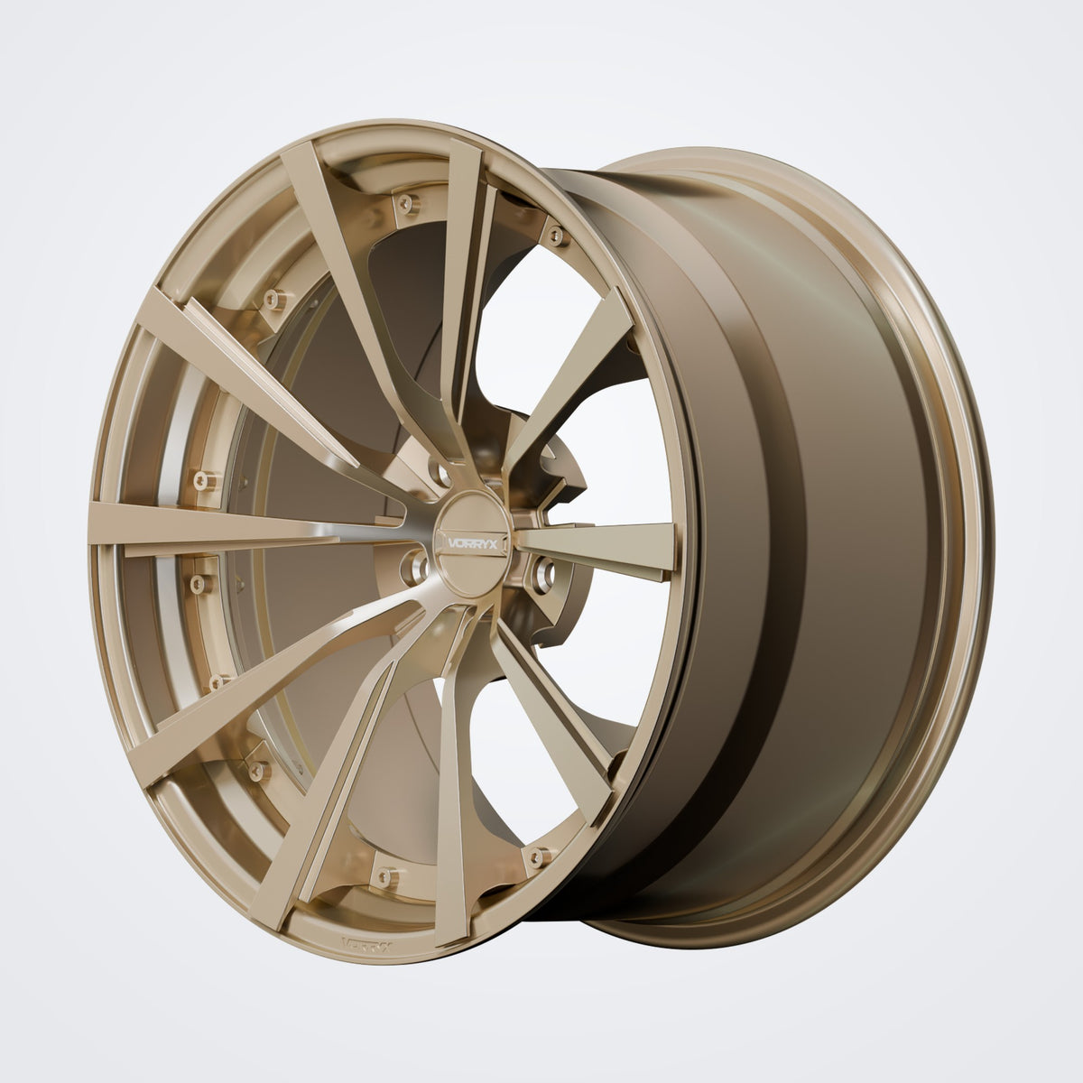 VX-09 forged wheel - Bronze, deep three-quarter view