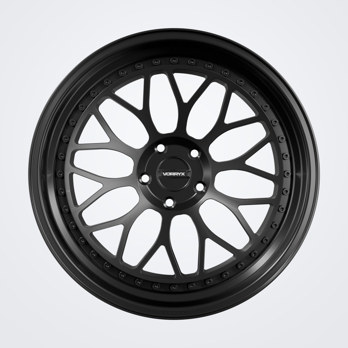 VX-10 forged wheel - Black, front view