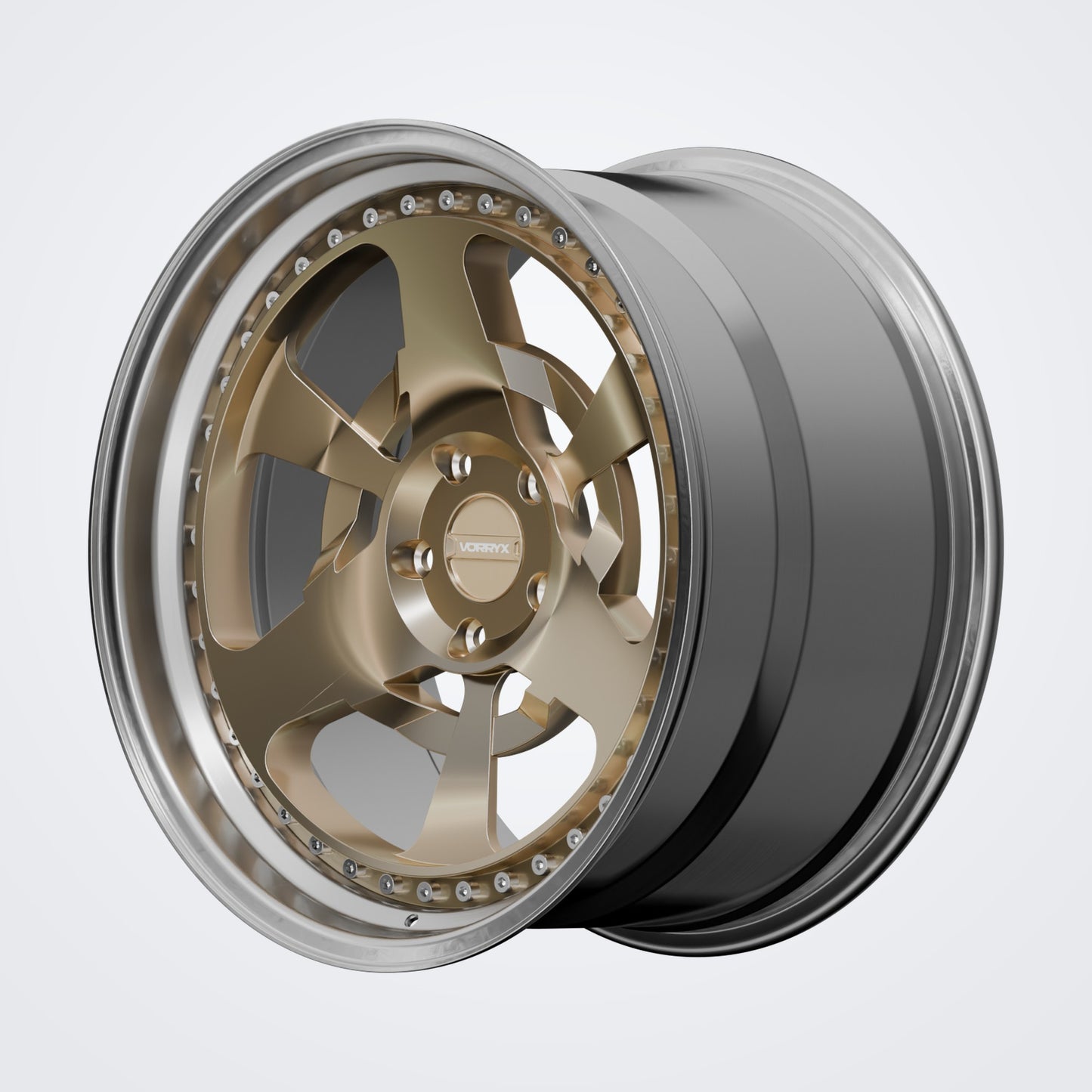 VX-12 forged wheel - Bronze, deep three-quarter view