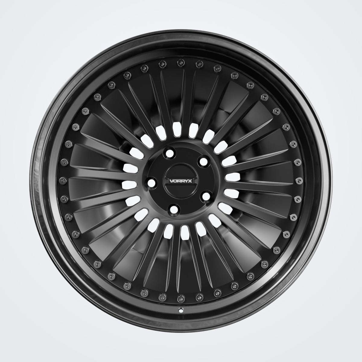 VX-13 forged wheel - Black, front view