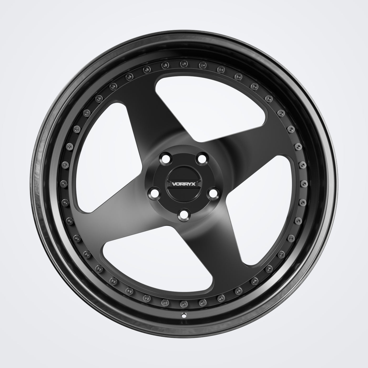 VX-16 forged wheel - Black, front view