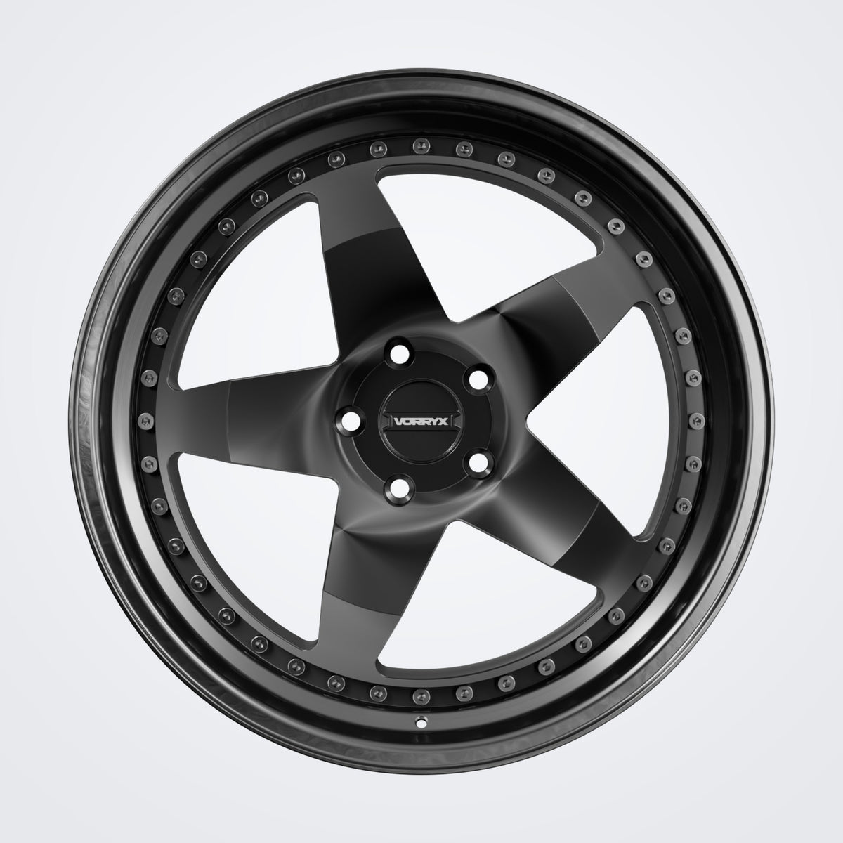 VX-18 forged wheel - Black, front view