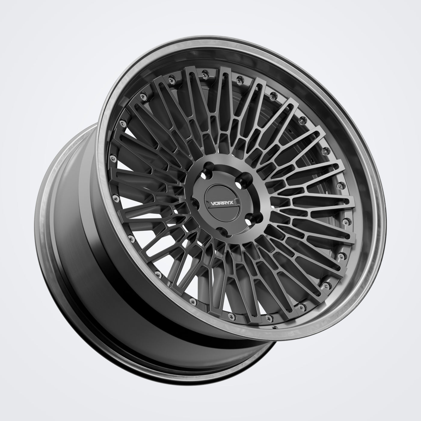 VX-19 forged wheel - Black, three-quarter view