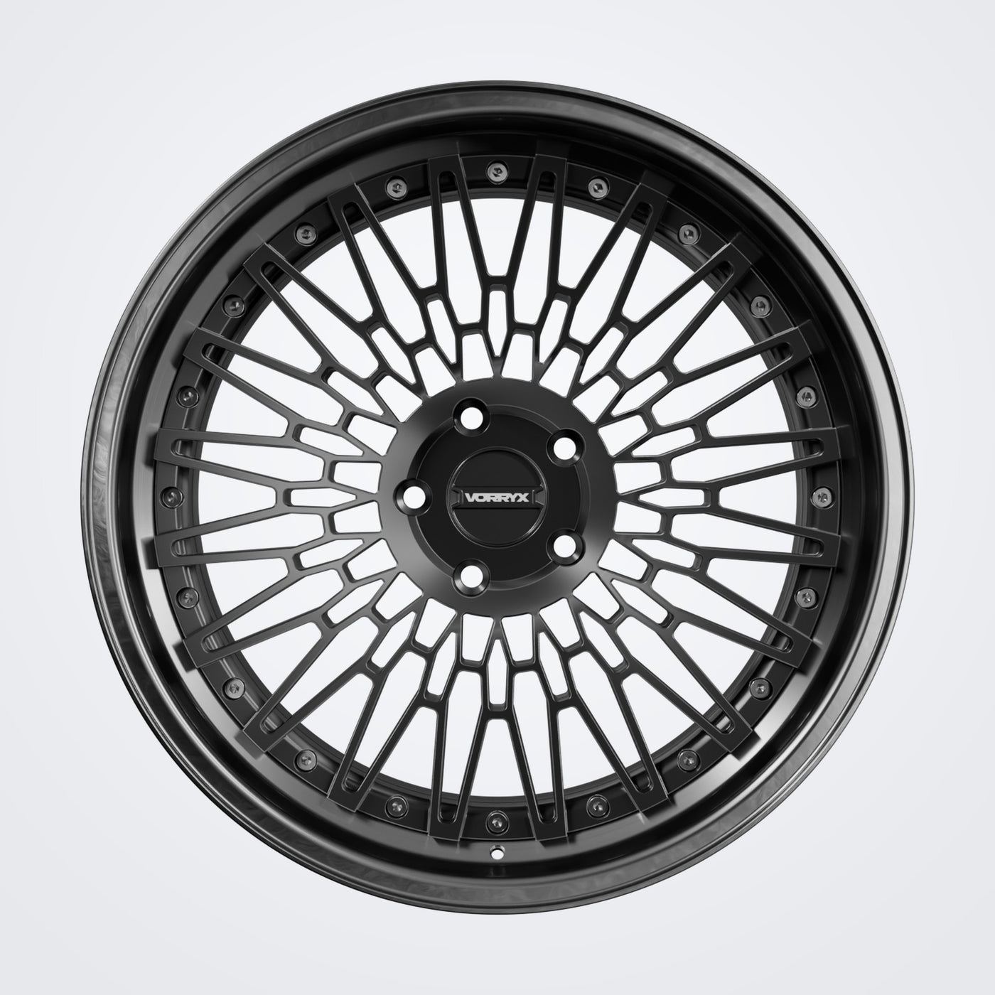 VX-19 forged wheel - Black, front view