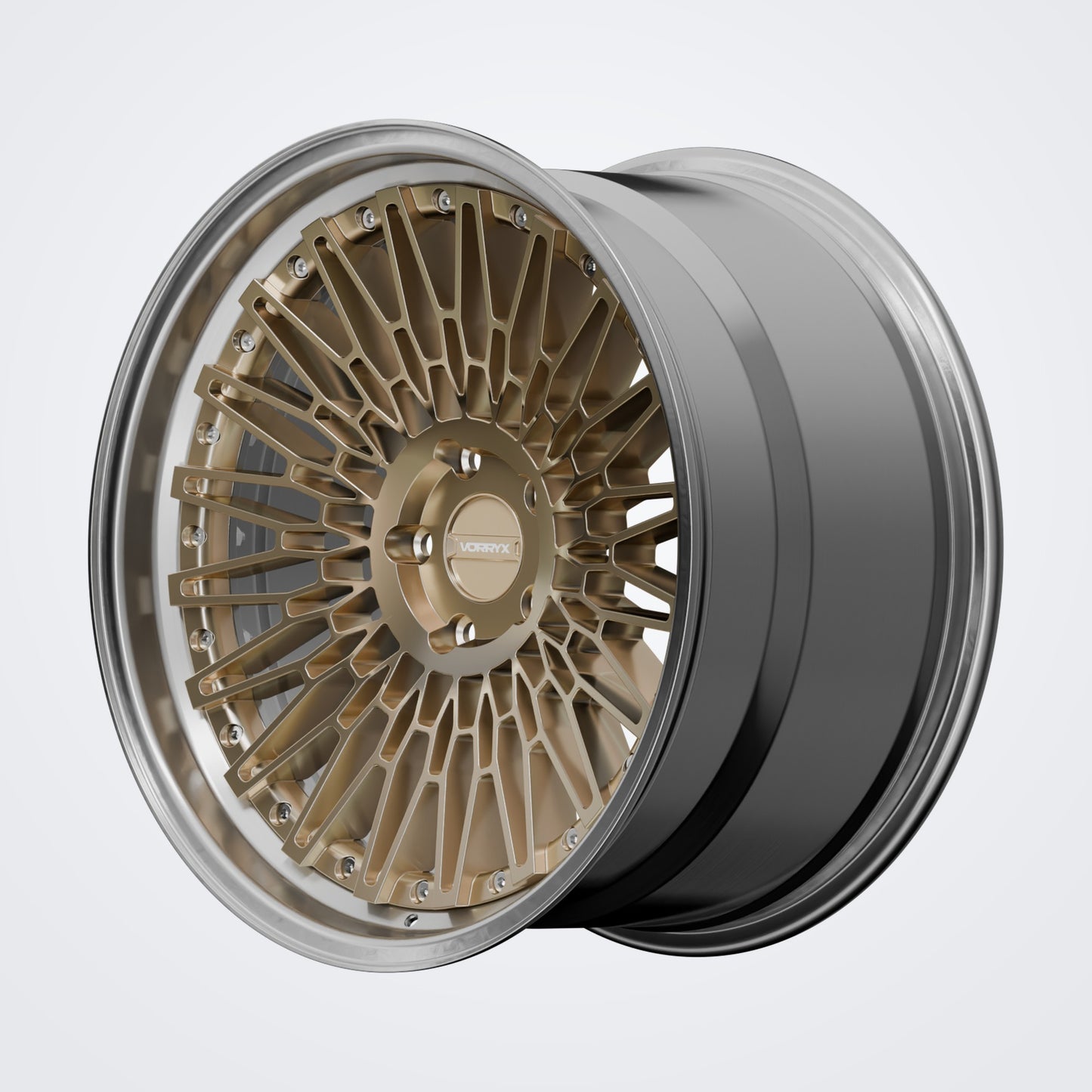 VX-19 forged wheel - Bronze, deep three-quarter view