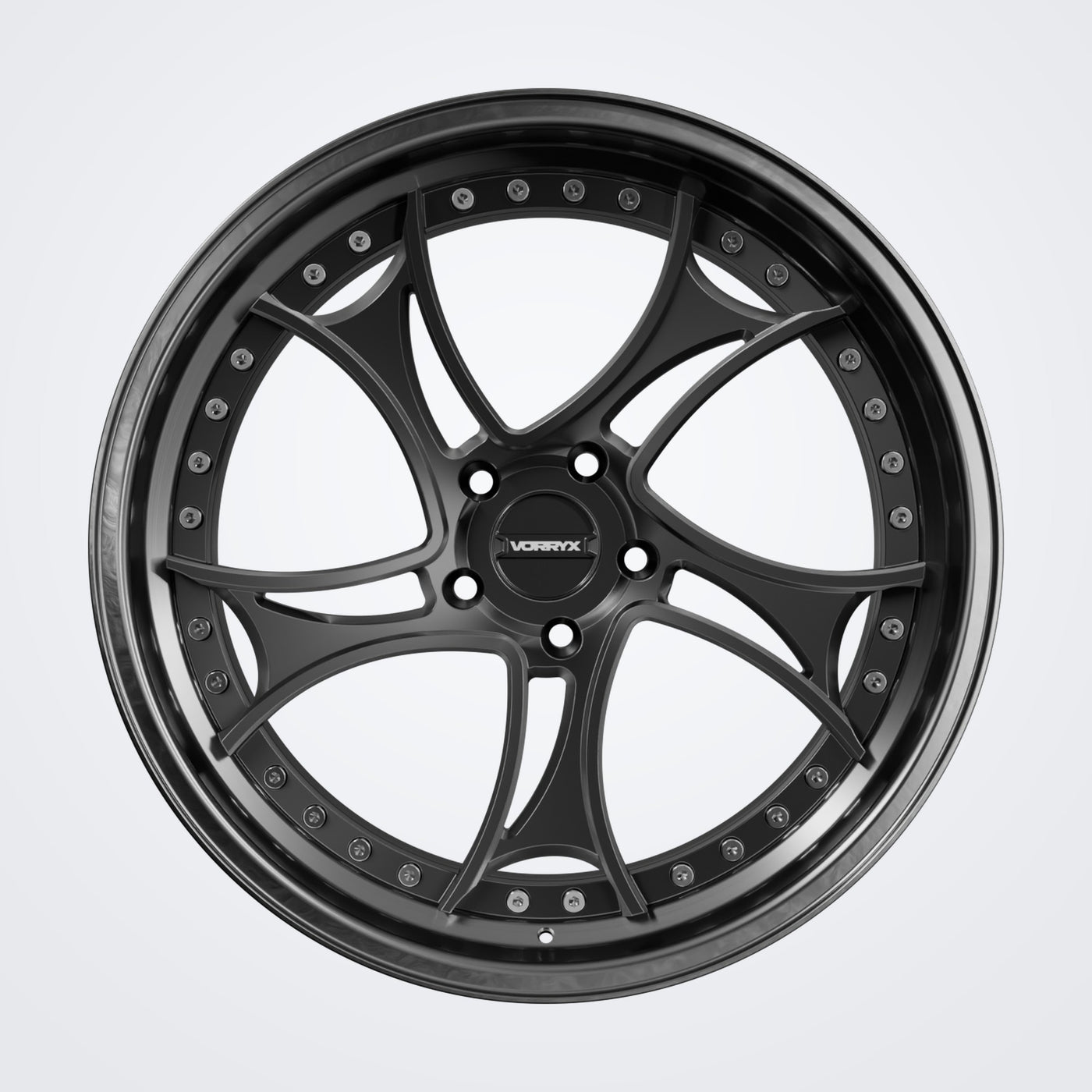 VX-20 forged wheel - Black, front view