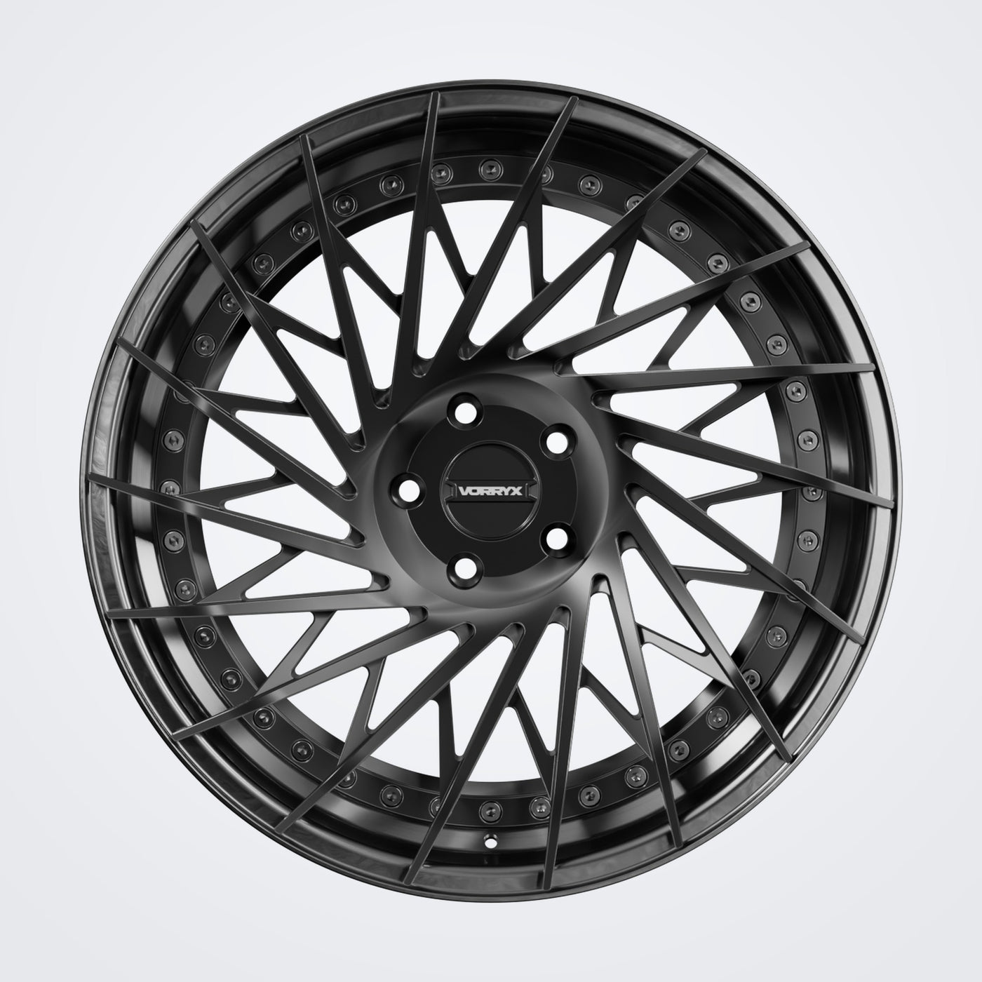 VX-21 forged wheel - Black, front view