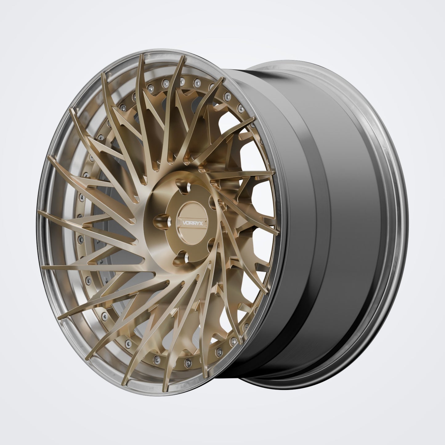 VX-21 forged wheel - Bronze, deep three-quarter view