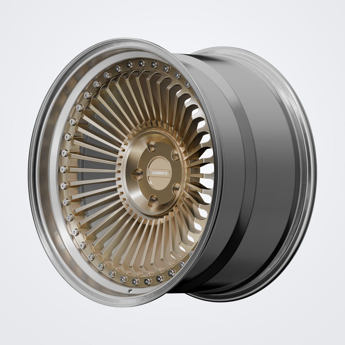 VX-22 forged wheel - Bronze, deep three-quarter view