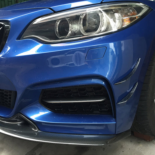Performance Style Carbon Fiber Front Canards for BMW 2 Series M2 F87/F22/F23 (2014–2021)