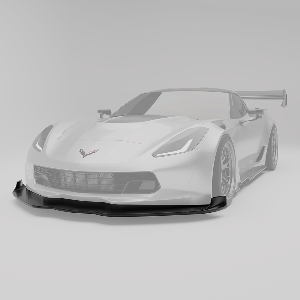 Corvette C7 carbon splitter removable endplate detail