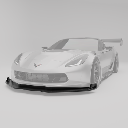 Corvette C7 carbon splitter removable endplate detail